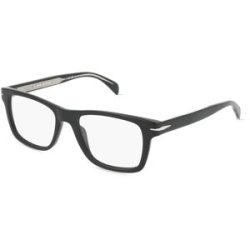 Safilo GmbH David Beckham DB 1073 Herren-Brille inkl. Gläser Vollrand Quadratisch Acetat-Gestell 52/18/145, Schwarz