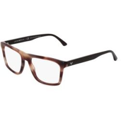 Luxottica Fashion Brillen Vertriebs GmbH Emporio Armani EA3185 Herren-Brille inkl. Gläser Vollrand Quadratisch Acetat-Gestell 54/19/145, Braun