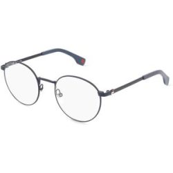 DE RIGO Vision D.A.CH. GmbH Fila VFI717 Unisex-Brille inkl. Gläser Vollrand Panto Edelstahl-Gestell 50/21/140, Blau