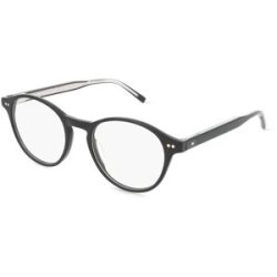 Safilo SpA Tommy Hilfiger TH 2129 Herren-Brille inkl. Gläser Vollrand Panto Acetat-Gestell 51/20/150, Schwarz