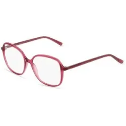 C&S CO. LTD. Fielmann ABC 065 FA Damen-Brille inkl. Gläser Vollrand Quadratisch Acetat-Gestell 53/16/135, Rot