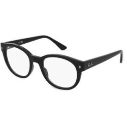 Luxottica Fashion Brillen Vertriebs GmbH Ray-Ban RX7227 Unisex-Brille inkl. Gläser Vollrand Quadratisch Propionat-Gestell 51/21/145, Schwarz