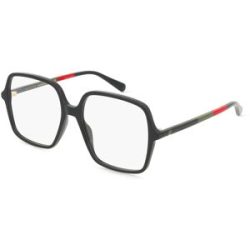 Kering Eyewear Spa Gucci GG1003O Damen-Brille inkl. Gläser Vollrand Eckig Acetat-Gestell 62/16/140, Schwarz