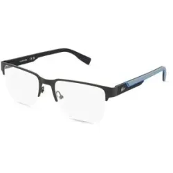 Marchon Germany GmbH Lacoste L2305 Unisex-Brille inkl. Gläser Vollrand Halb Metall-Gestell 54/19/145, Schwarz