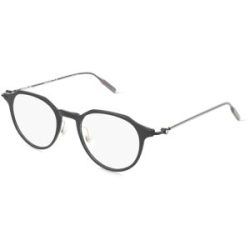 Kering Eyewear Spa Montblanc MB0355O Herren-Brille inkl. Gläser Vollrand Panto Kunststoff-Gestell 49/20/145, Schwarz