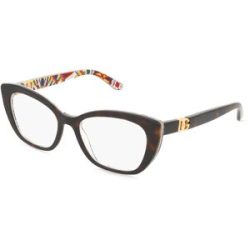 Luxottica Fashion Brillen Vertriebs GmbH Dolce&Gabbana DG3398 Damen-Brille inkl. Gläser Vollrand Cat Eye Acetat-Gestell 54/18/145, Havanna