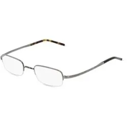 Optic Prima Co., Ltd. Fielmann TITANIUM 194 CL Herren-Brille inkl. Gläser Halbrand Quadratisch Titan-Gestell 49/23/145, Grau