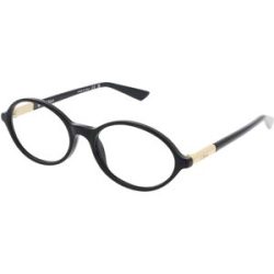 Kering Eyewear Spa Chloé CH0367O Damen-Brille inkl. Gläser Vollrand Rund Acetat-Gestell 54/17/140, Schwarz