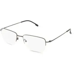 Wenzhou Bada Optical Co. , LTD Fielmann BD 452 MOD CL Herren-Brille inkl. Gläser Halbrand Quadratisch Edelstahl-Gestell 55/18/145, Grau