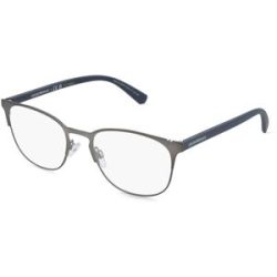 Luxottica Fashion Brillen Vertriebs GmbH Emporio Armani 0EA1059 Herren-Brille inkl. Gläser Vollrand Oval Metall-Gestell 53/19/145, Grau