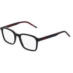 Safilo GmbH Hugo HG 1202 Herren-Brille inkl. Gläser Vollrand Quadratisch Acetat-Gestell 53/20/145, Schwarz