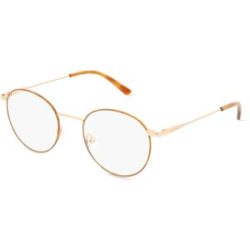 Marchon Germany GmbH Calvin Klein CK19119 Unisex-Brille inkl. Gläser Vollrand Rund Metall-Gestell 49/20/145, Bunt