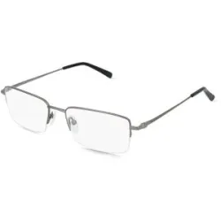 Optic Prima HK Fielmann OPH 9973 CL WILLIAM Herren-Brille inkl. Gläser Halbrand Quadratisch Edelstahl-Gestell 55/18/145, Grau