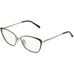 Wonwoo Eyeglasses Fielmann DT 007 FLEX FA Damen-Brille inkl. Gläser Vollrand Butterfly Edelstahl-Gestell 53/15/135, Gold