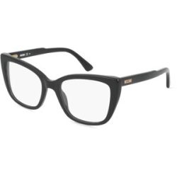 Safilo GmbH Moschino 603 Damen-Brille inkl. Gläser Vollrand Cat Eye Kunststoff-Gestell 52/19/140, Schwarz
