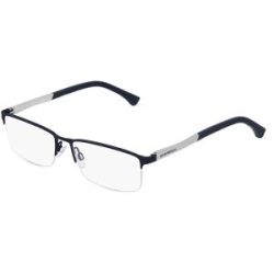 Luxottica Fashion Brillen Vertriebs GmbH Emporio Armani EA1041 Herren-Brille inkl. Gläser Halbrand Quadratisch Metall-Gestell 57/17/140, Blau