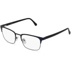 Suncute Industries Co., Ltd. Fielmann MC 538 FLEX CL Herren-Brille inkl. Gläser Vollrand Quadratisch Edelstahl-Gestell 53/19/140, Blau