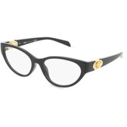 Luxottica Fashion Brillen Vertriebs GmbH Versace VE3372U Damen-Brille inkl. Gläser Vollrand Cat Eye Kunststoff-Gestell 54/17/140, Schwarz