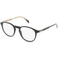 Safilo GmbH David Beckham DB1018C Herren-Brille inkl. Gläser Vollrand Panto Acetat-Gestell 50/20/145, Schwarz