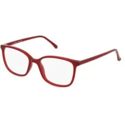 Zhangzhou Agilton Optical Co., Ltd. Fielmann MC 609 FA Damen-Brille inkl. Gläser Vollrand Quadratisch Propionat-Gestell 51/17/140, Rot