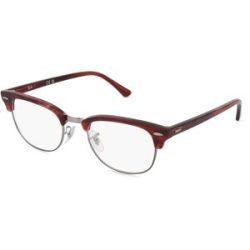 Luxottica Fashion Brillen Vertriebs GmbH Ray-Ban 0RX5154 CLUBMASTER Unisex-Brille inkl. Gläser Vollrand Quadratisch Acetat-Gestell 51/21/145, Rot