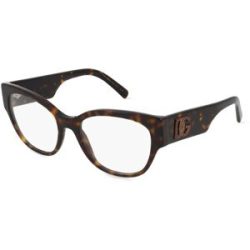 Luxottica Fashion Brillen Vertriebs GmbH Dolce&Gabbana 0DG3377 Damen-Brille inkl. Gläser Vollrand Butterfly Acetat-Gestell 53/18/145, Havanna