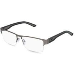 Luxottica Fashion Brillen Vertriebs GmbH Emporio Armani EA1182 Herren-Brille inkl. Gläser Halbrand Eckig Metall-Gestell 57/16/145, Grau