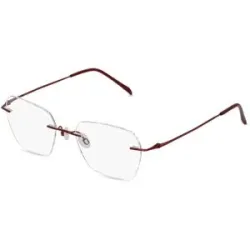 Wenzhou Bada Optical Co. , LTD Fielmann BD 465 CL Damen-Brille inkl. Gläser Randlos Quadratisch Edelstahl-Gestell 52/18/135, Rot