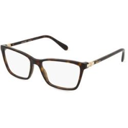Luxottica Fashion Brillen Vertriebs GmbH Swarovski SK2015 Damen-Brille inkl. Gläser Vollrand Quadratisch Acetat-Gestell 53/16/140, Havanna