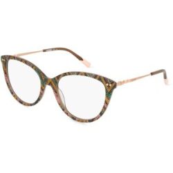 Safilo GmbH Missoni 0109 Damen-Brille inkl. Gläser Vollrand Cat Eye Acetat-Gestell 54/18/140, Bunt