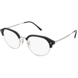 Luxottica Fashion Brillen Vertriebs GmbH Ray-Ban RX7229 Unisex-Brille inkl. Gläser Vollrand Quadratisch Kunststoff-Gestell 53/20/145, Schwarz