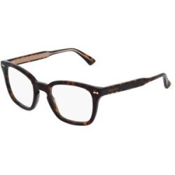 Kering Eyewear Spa Gucci GG0184O Unisex-Brille inkl. Gläser Vollrand Quadratisch Kunststoff-Gestell 50/21/145, Havanna