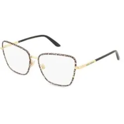 Luxottica Fashion Brillen Vertriebs GmbH Dolce&Gabbana DG1359 Damen-Brille inkl. Gläser Vollrand Cat Eye Metall-Gestell 57/17/145, Gold