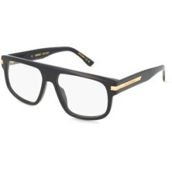 Safilo GmbH Dsquared2 D20179 Herren-Brille inkl. Gläser Vollrand Browline Acetat-Gestell 56/16/145, Schwarz