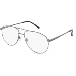 Wenzhou Bada Optical Co. , LTD Fielmann BD 546 CL Herren-Brille inkl. Gläser Vollrand Pilot Edelstahl-Gestell 56/15/145, Grau