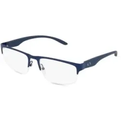 Luxottica Fashion Brillen Vertriebs GmbH Armani Exchange AX1054 Herren-Brille inkl. Gläser Halbrand Quadratisch Metall-Gestell 55/18/140, Blau
