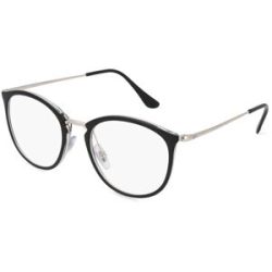 Luxottica Fashion Brillen Vertriebs GmbH Ray-Ban RX7140 Unisex-Brille inkl. Gläser Vollrand Panto Kunststoff-Gestell 49/20/150, Schwarz