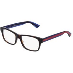 Kering Eyewear Spa Gucci GG0006ON Unisex-Brille inkl. Gläser Vollrand Quadratisch Kunststoff-Gestell 55/18/145, Havanna