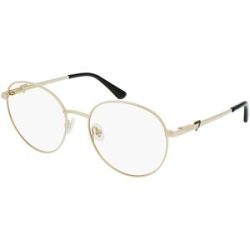 Marcolin Deutschland GmbH Guess GU2812 Unisex-Brille inkl. Gläser Vollrand Rund Metall-Gestell 55/18/140, Gold