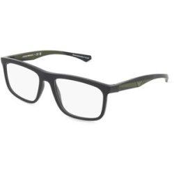 Luxottica Fashion Brillen Vertriebs GmbH Emporio Armani EA3246 Herren-Brille inkl. Gläser Vollrand Quadratisch Kunststoff-Gestell 55/17/145, Schwarz