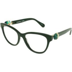 Luxottica Fashion Brillen Vertriebs GmbH Swarovski 0SK2004 Damen-Brille inkl. Gläser Vollrand Rund Acetat-Gestell 54/18/135, Grün