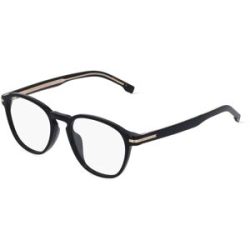Safilo SpA Boss 1509/G Herren-Brille inkl. Gläser Vollrand Panto Acetat-Gestell 51/19/145, Schwarz