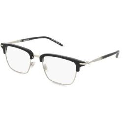 Kering Eyewear Spa Montblanc MB0243O Unisex-Brille inkl. Gläser Vollrand Browline Metall-Gestell 54/21/145, Schwarz