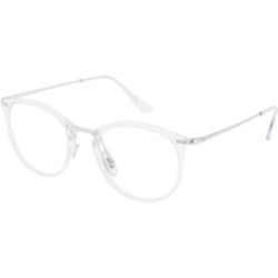 Luxottica Fashion Brillen Vertriebs GmbH Ray-Ban RX7140 Unisex-Brille inkl. Gläser Vollrand Panto Kunststoff-Gestell 49/20/150, Transparent