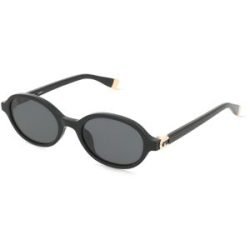 DE RIGO Vision D.A.CH. GmbH Furla SFU972 Damen-Sonnenbrille Vollrand Oval Kunststoff-Gestell, Schwarz