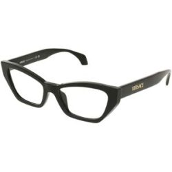 Luxottica Fashion Brillen Vertriebs GmbH Versace VE3373U Damen-Brille inkl. Gläser Vollrand Cat Eye Acetat-Gestell 54/17/140, Schwarz