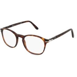 Luxottica Fashion Brillen Vertriebs GmbH Persol 0PO3007V Herren-Brille inkl. Gläser Vollrand Quadratisch Acetat-Gestell 50/19/145, Havanna