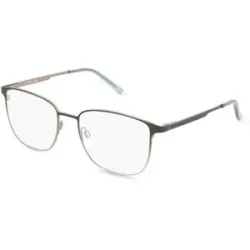 C&S CO. LTD. Fielmann ABC 104 FLEX CL PIERRE Herren-Brille inkl. Gläser Vollrand Quadratisch Edelstahl-Gestell 54/18/140, Grün