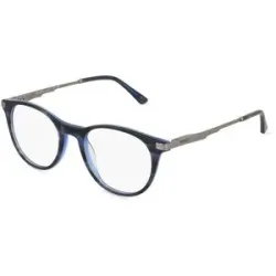 Design Eyewear Group Germany GmbH Hackett HE 1319 Unisex-Brille inkl. Gläser Vollrand Rund Acetat-Gestell 48/19/145, Blau