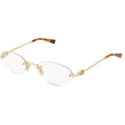 Luxottica Fashion Brillen Vertriebs GmbH Miu Miu MU53WV Damen-Brille inkl. Gläser Randlos Oval Metall-Gestell 51/20/140, Gold